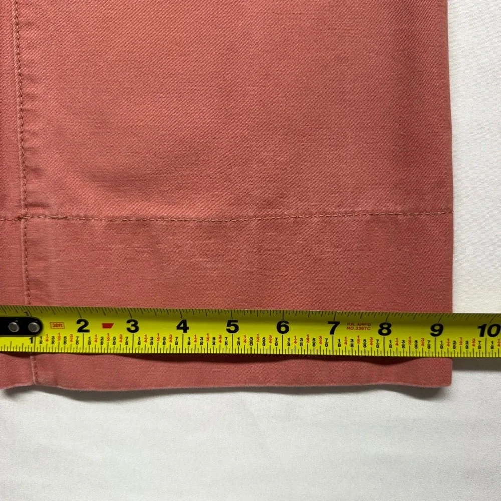 Tory Burch Wide Leg Sailor Pants Size‎ 23 Pink High Rise Button Fly Cropped